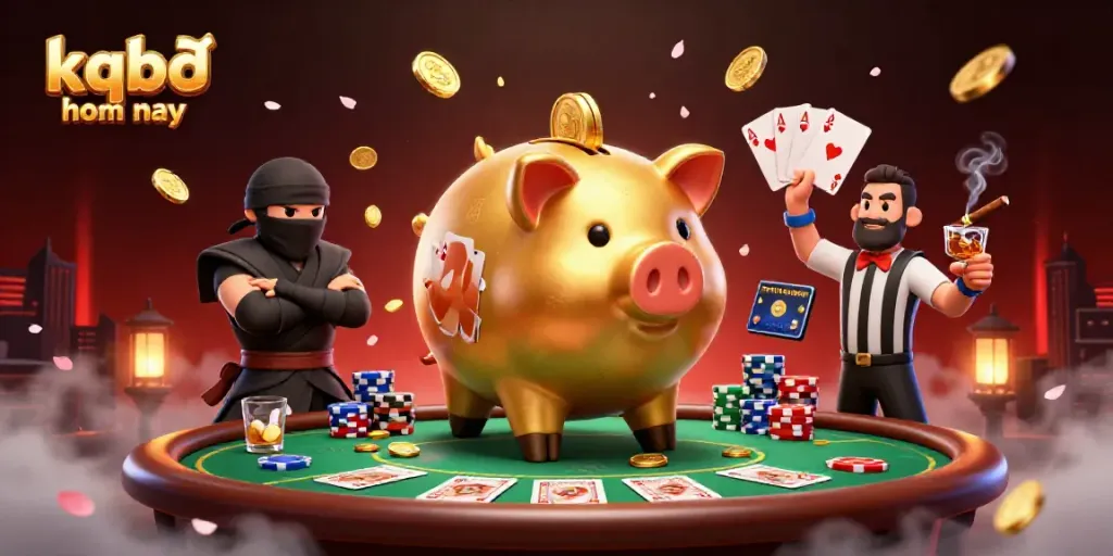 Experience the thrill of kqbđ hom nay with unique 3D cartoon characters and vivid poker elements.
