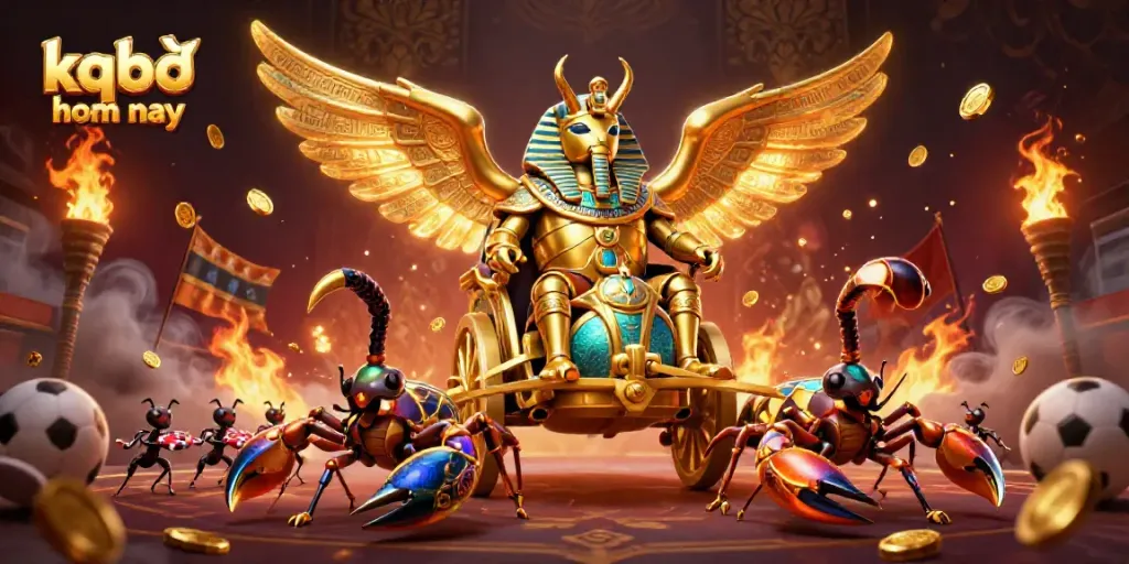 Experience the thrill of kqbđ hom nay as golden beetles and scorpions reveal dynamic sports betting excitement.
