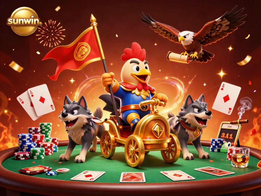 Experience exciting gameplay at sunwin. with a vibrant rooster warlord and action-packed gambling elements.